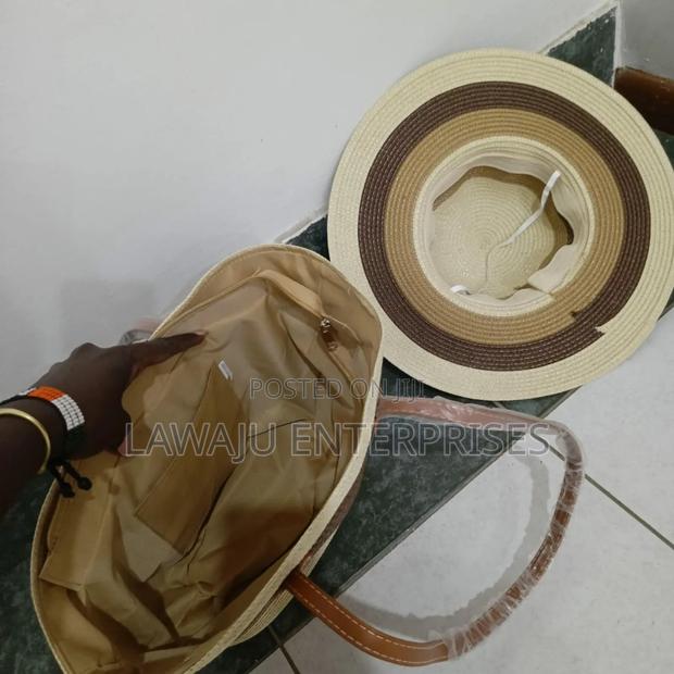 Summer Straw Woven Beach Bag And Hat - main view