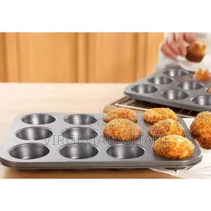 ! 12 Holes Cupcake Baking Tins - 
 Bakes 12pcs Cupcakes