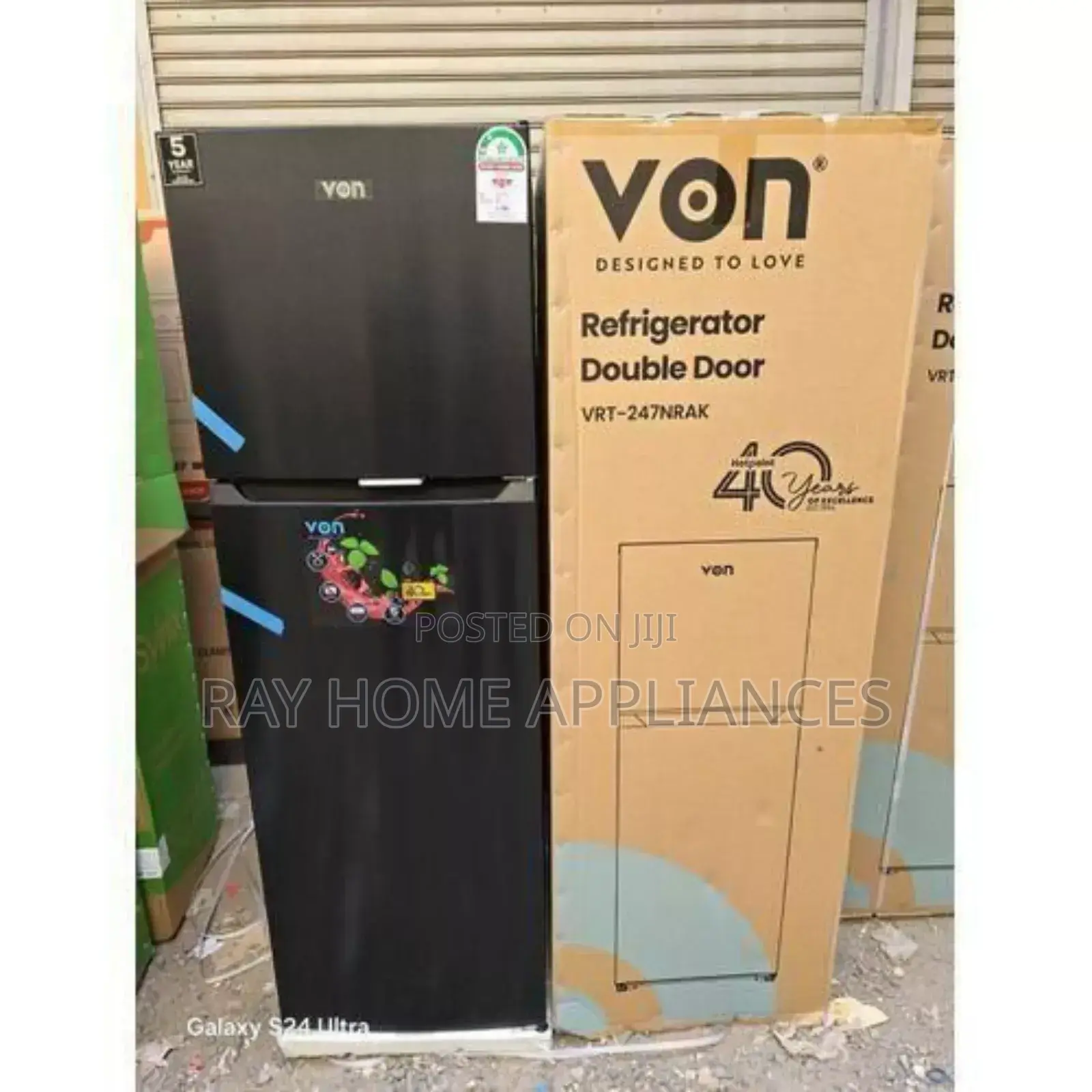 Von 247litres Double Door Fridge No Frost