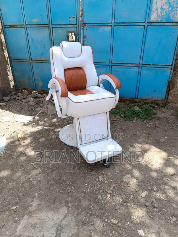 Brown Adjustable Barber Chairs