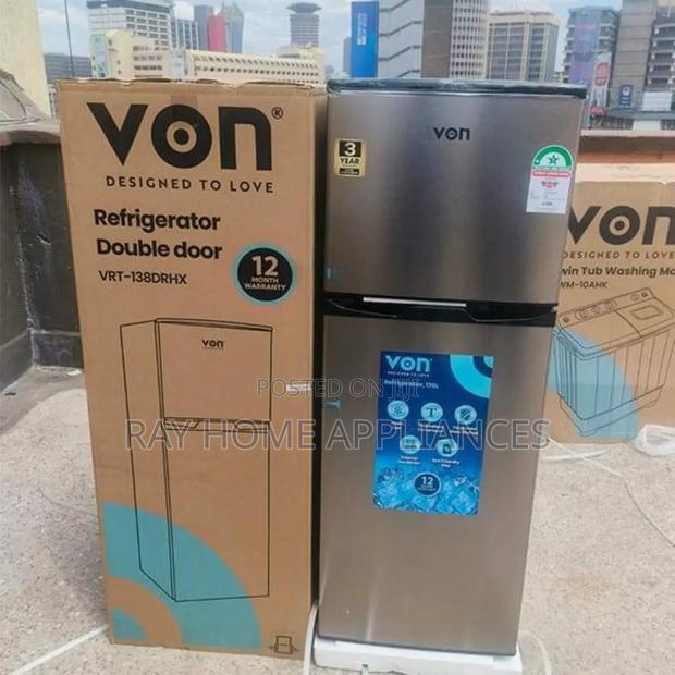 Von 138litres Double Door Refrigerator