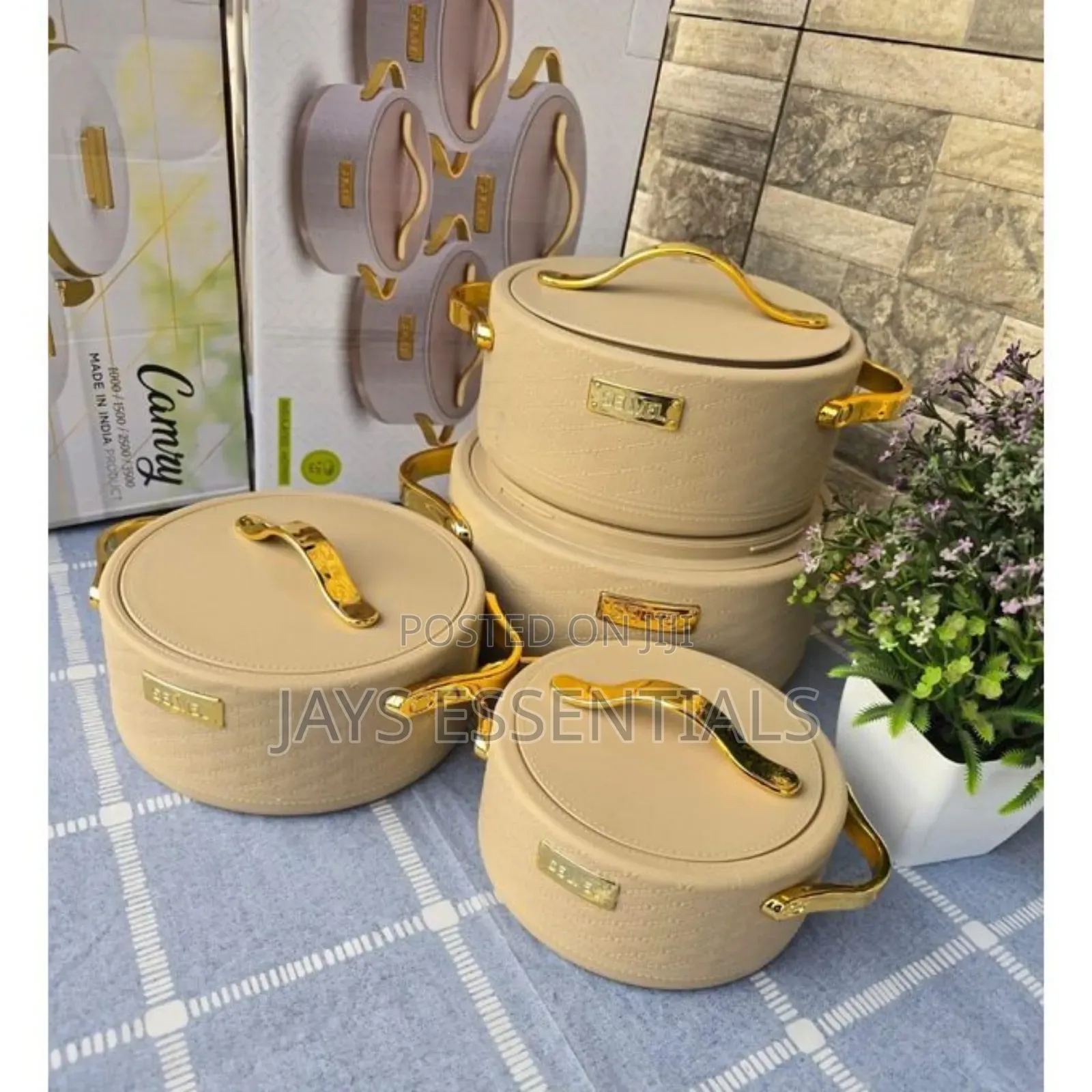 4pc Leatherite Hot Pots Serving Dishes