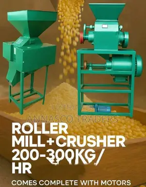 Heavy-duty Maize Roller Mill And Crusher Set.