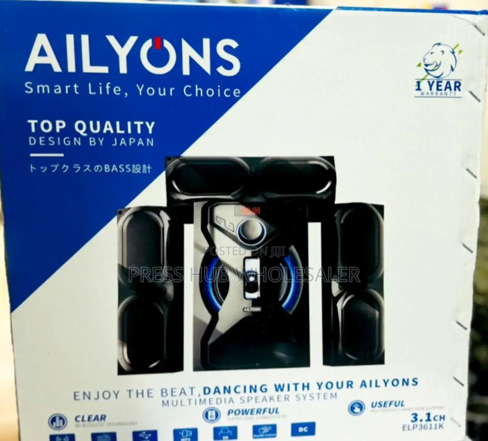 Ailyons 3.1ch Elp3611k Multimedia Speaker Syste