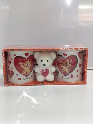 Valentines Double Cups And Teddy