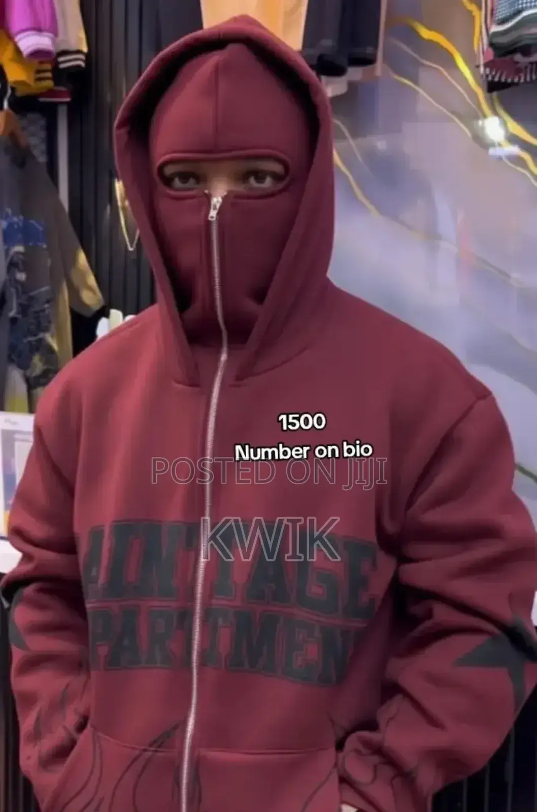 Vintage Department Zip-Up Hoodie (Full Face Zip)