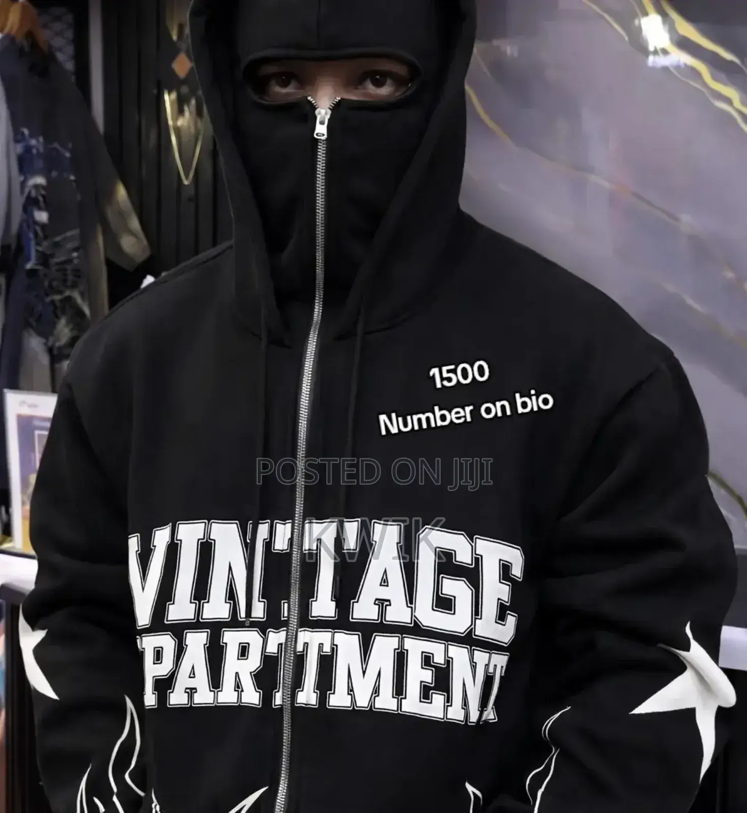 Vintage Department Zip-Up Hoodie (Full Face Zip)