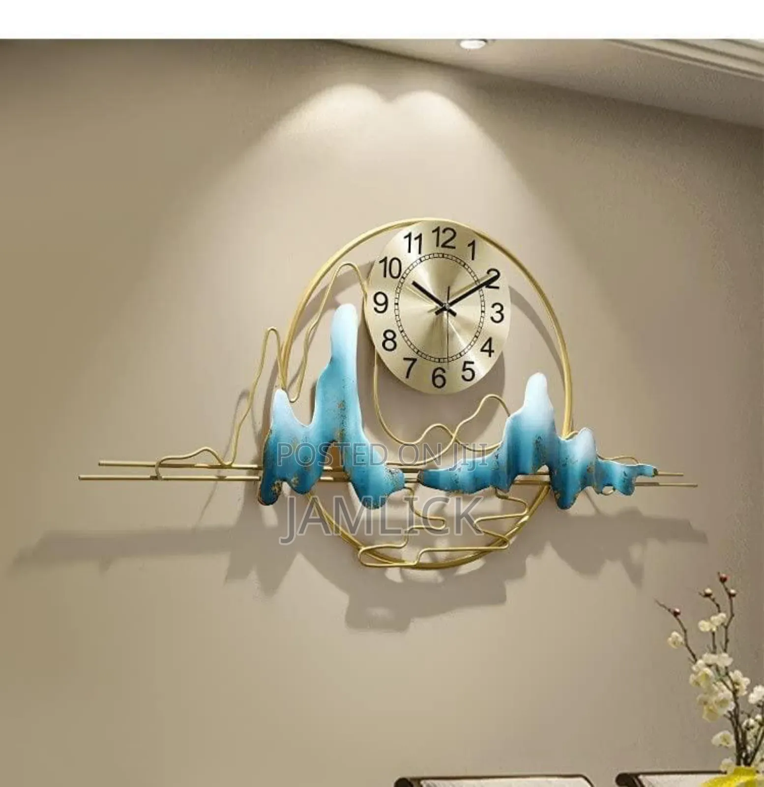 European Style Iron Metal Wall Clock –Gh