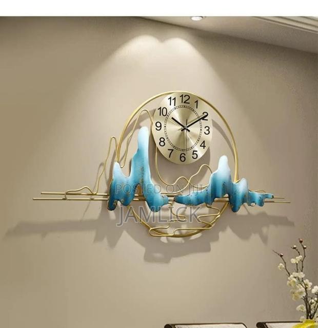 European Style Iron Metal Wall Clock –Gh
