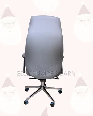Grey Executive Leather Office Chair High-Back — Support That Lasts