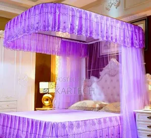 Metallic U-Shape 2 Stand Mosquito Net With Sliding Rails