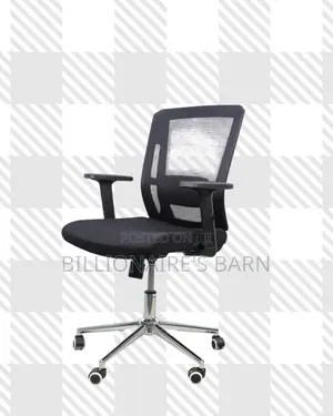 Barn Origin Mid-Back Chair Chrome Base — Executive Finish, Stability