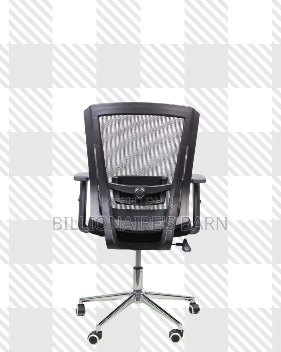 Barn Origin Mid-Back Chair Chrome Base — Executive Finish, Stability