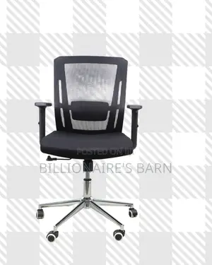 Barn Origin Mid-Back Chair Chrome Base — Executive Finish, Stability