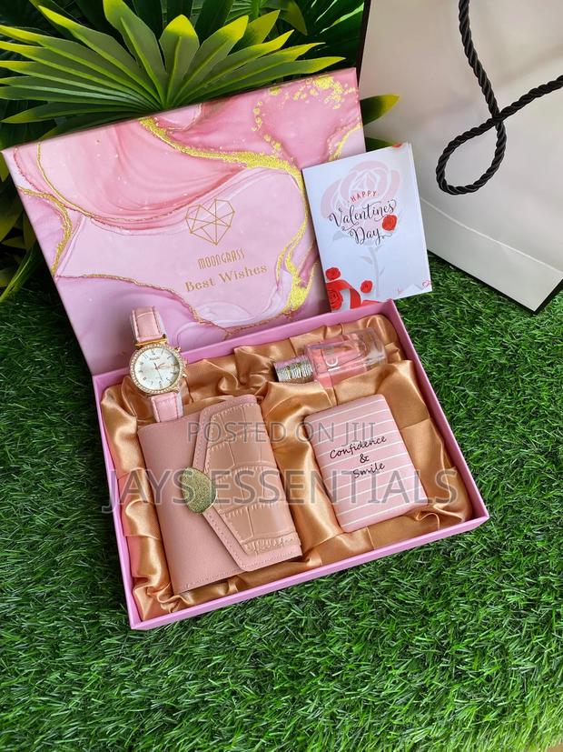 4pc Perfume Watch Valentines Gift Set - main view