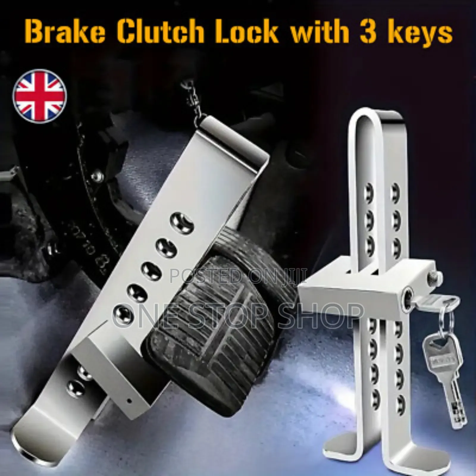 Brake Clutch Lock With 3 Keys Solid Stainless Steel