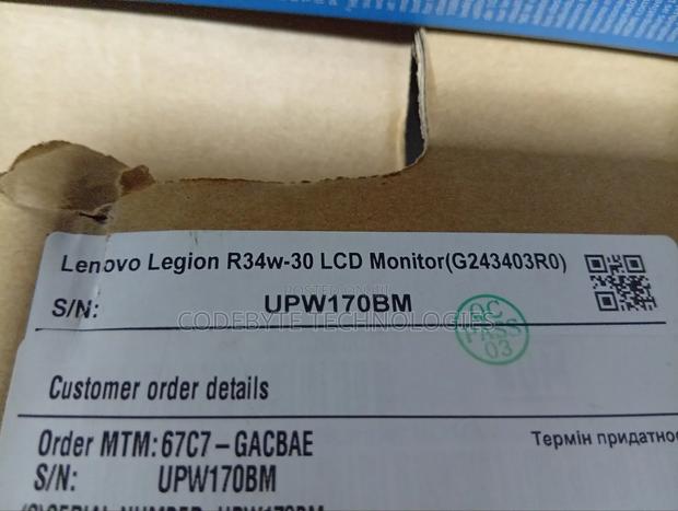 Lenovo Legion R34w-30 34-Inch Va Curved WQHD 180hz Gaming Monitor - thumbnail 2