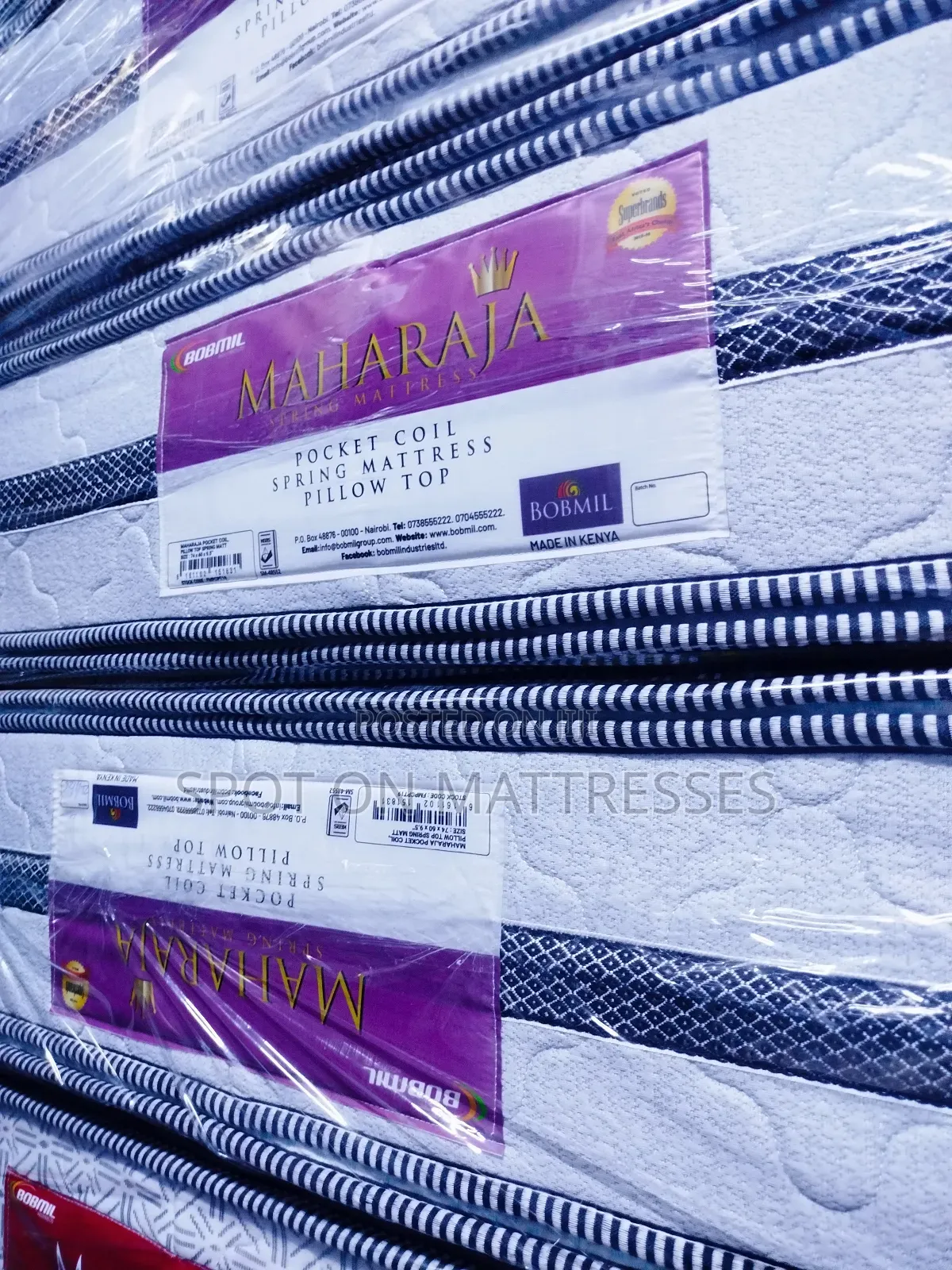 5x6x10 Bobmil Maharaja Pocket Spring Mattresses (7years Warranty)