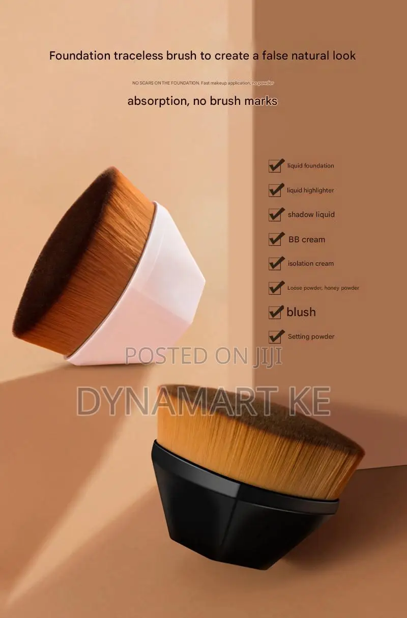 Professional Foundation Brush Kabuki Makeup for Liquid, Cream, Powder