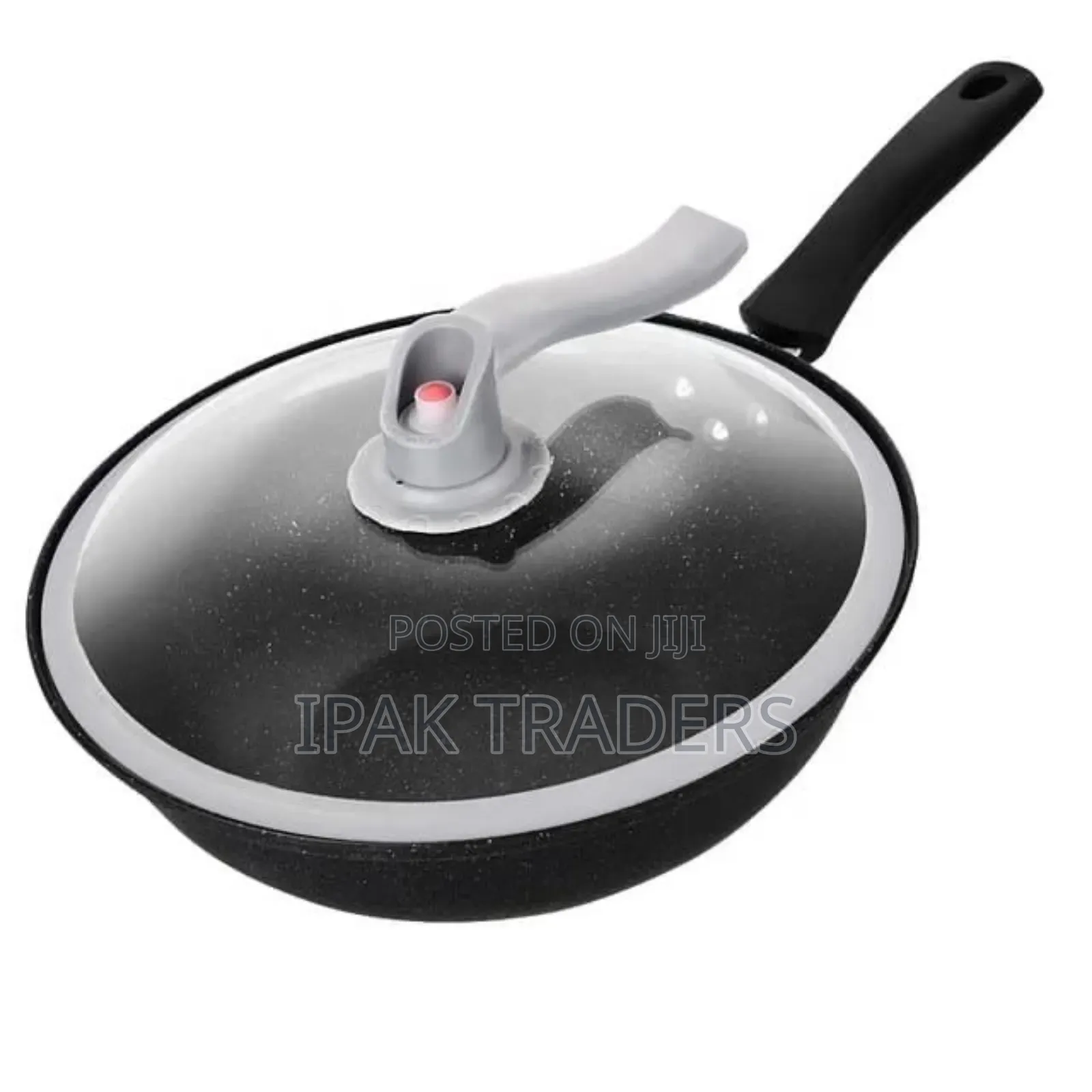 Wok Pan 
32 Cm Diameter 
Non Stick 
Glass Lid