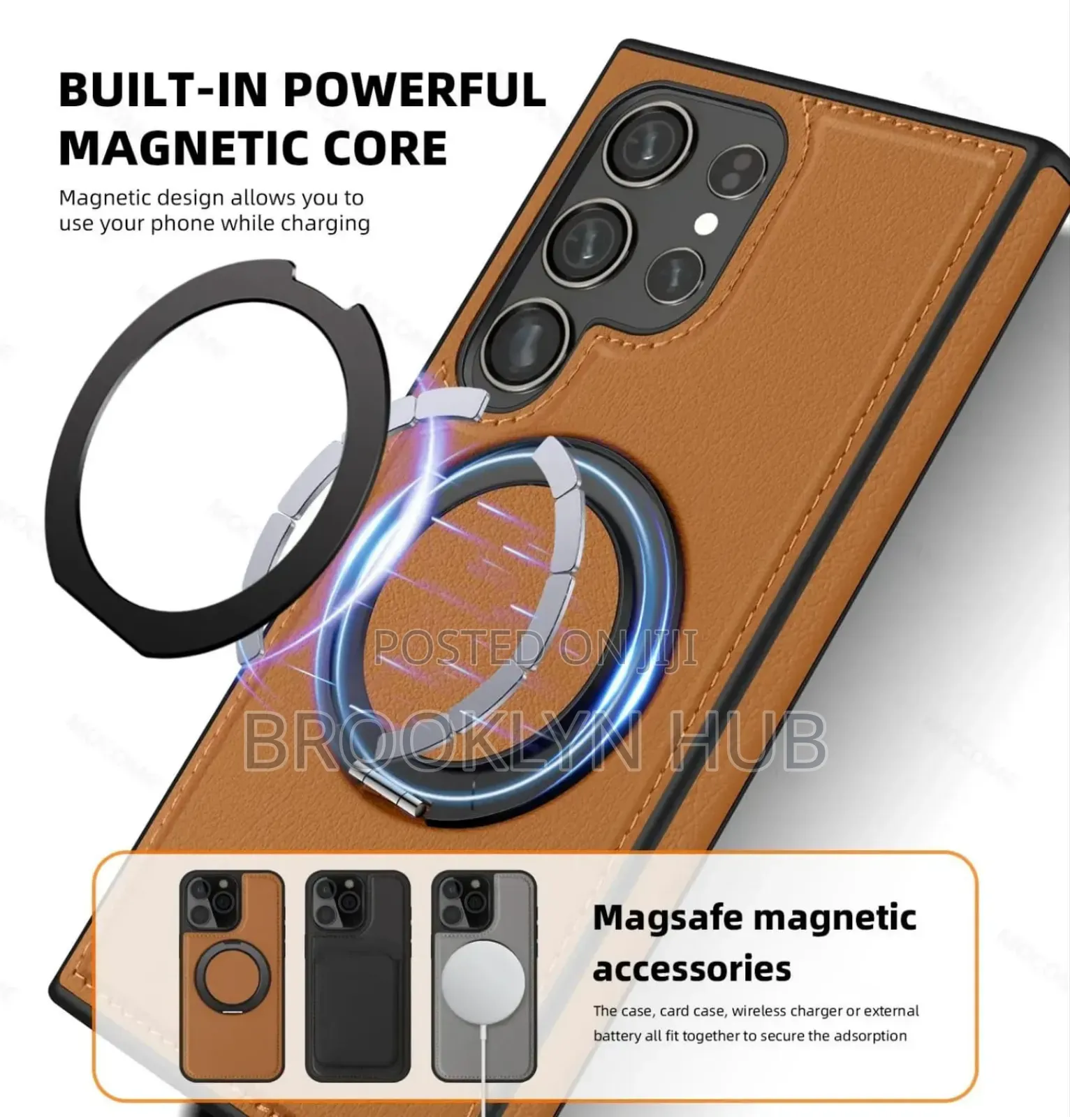 Leather Samsung S23 S24 Phone Cover