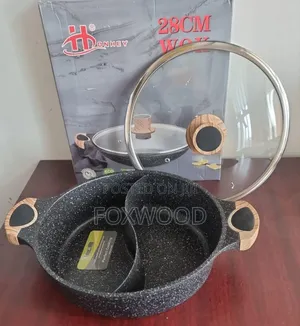 Honhey Wok Granite Partitioned Cooking Pot
