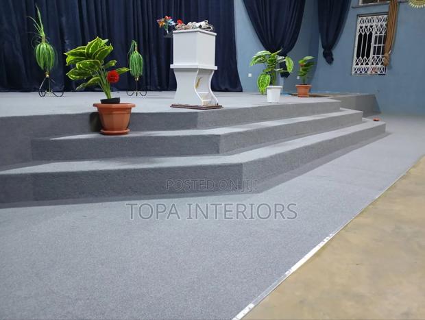 Light Grey Wall to Wall Floor Altar Carpets Installation