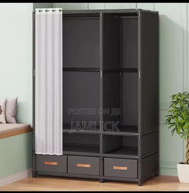 Elegant Heavy Duty Metallic Wardrobe – Cr