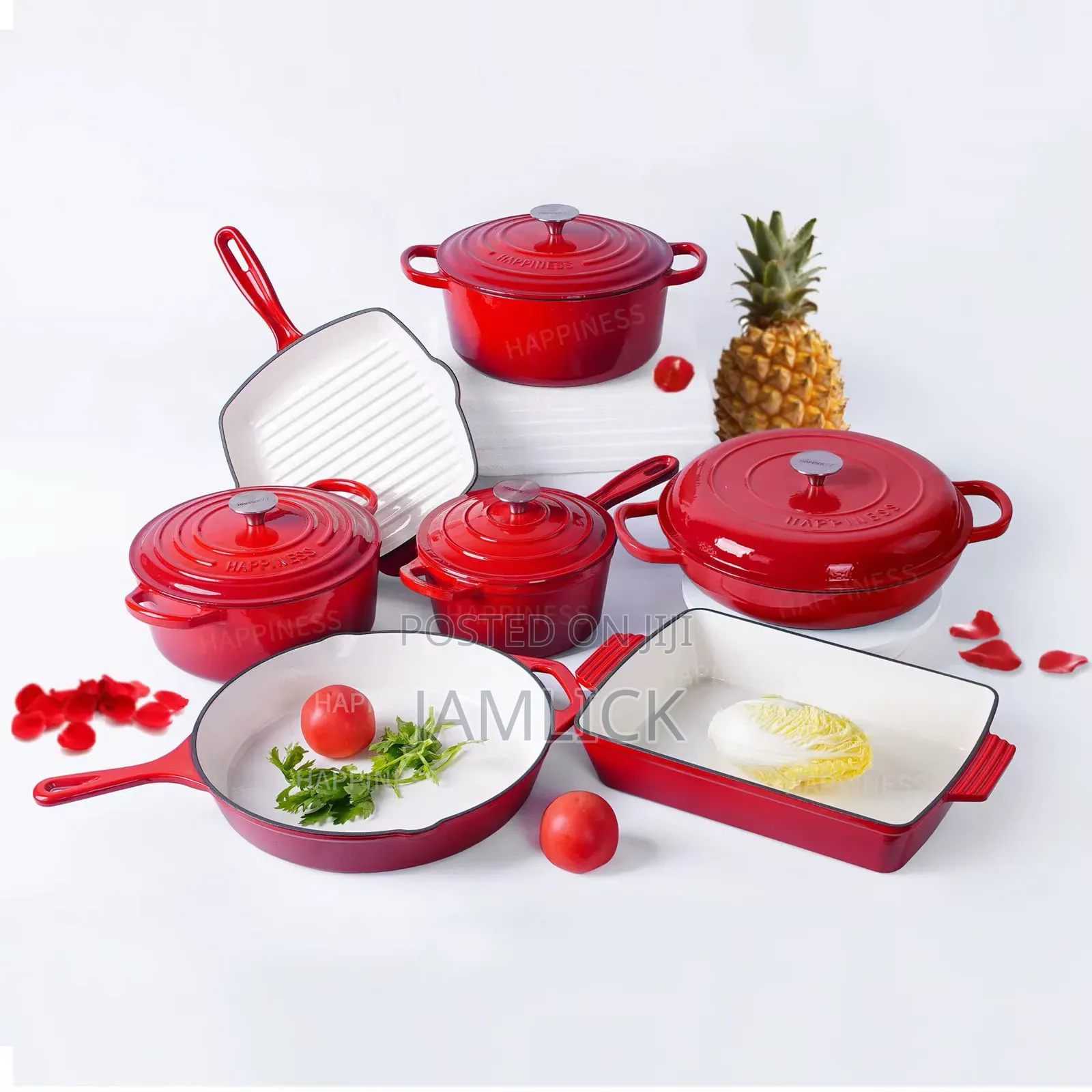 11-Piece Healthy Living Cast Iron Cookware Set –Jf