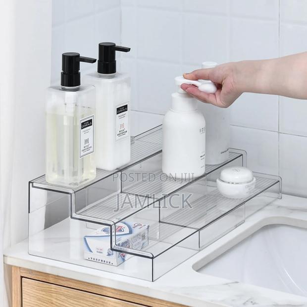-Tier Expandable Acrylic Rack – Cosmetic Spice Organizer - Av