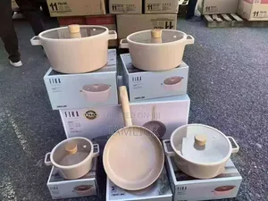 6-Piece Fika Korean Ceramic Cookware Set – Nonstick. - Av