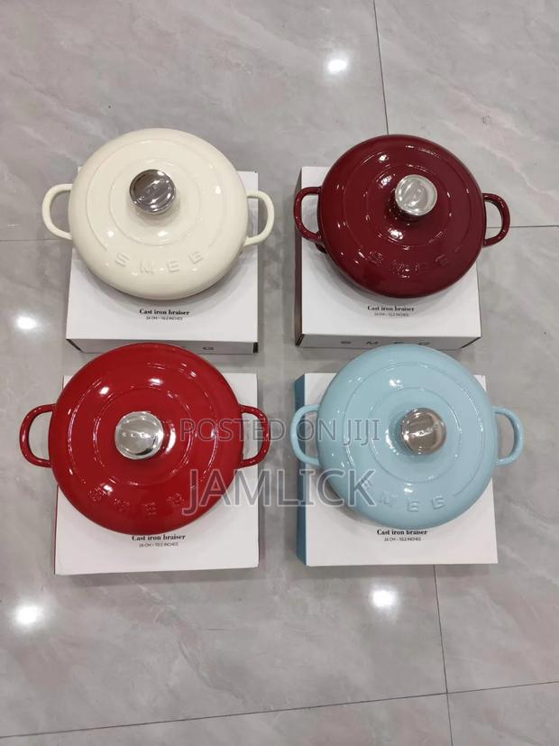 26cm Smeg Cast Iron Casserole – Av - thumbnail 4