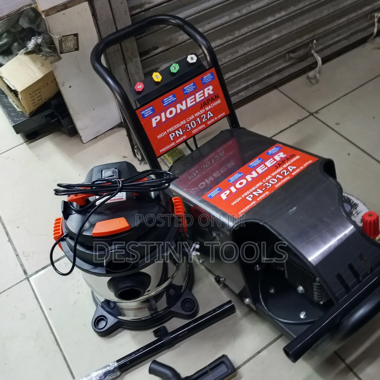 Pioneer High Pressure Car Wash+Astramilano Vacuum Cleaner 20l