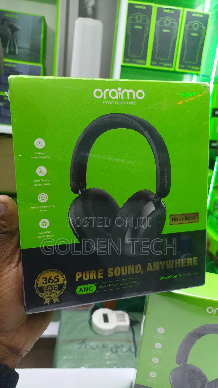 Oraimo Boompop N Wireless Hybrid Noise Cancelling Over-Ear Headphones