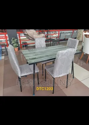 Leather Grey Dinning Set