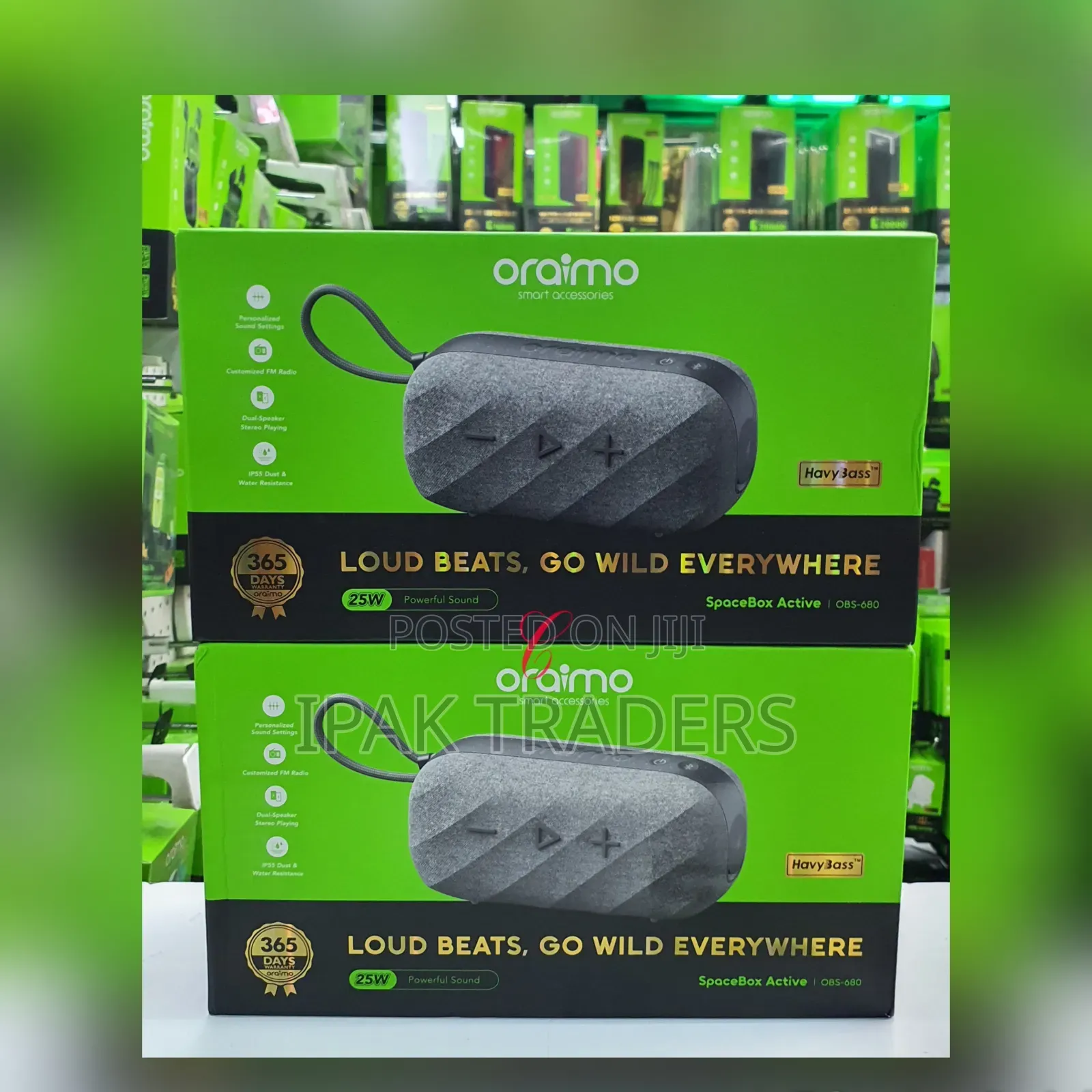 Oraimo Spacebox Active Obs-680 *25w* Powerful Sound Speaker Fm Radio*