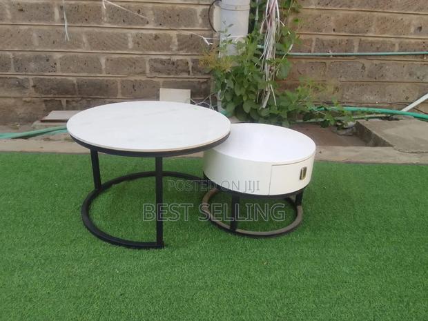 2 in 1 White Coffee Table - main view