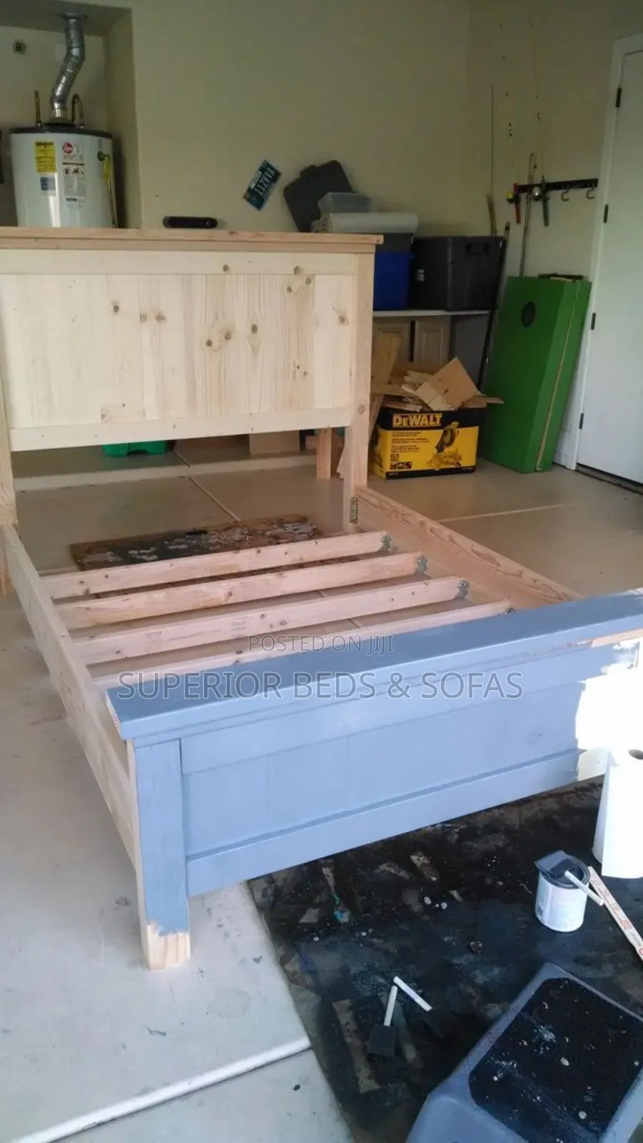 Painted Wooden Panel Bed 4 by 6