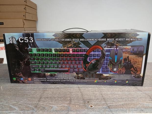C53 Gaming 4 in 1 Combo Keyboard,Mouse, Headset Mouse Pad - thumbnail 2