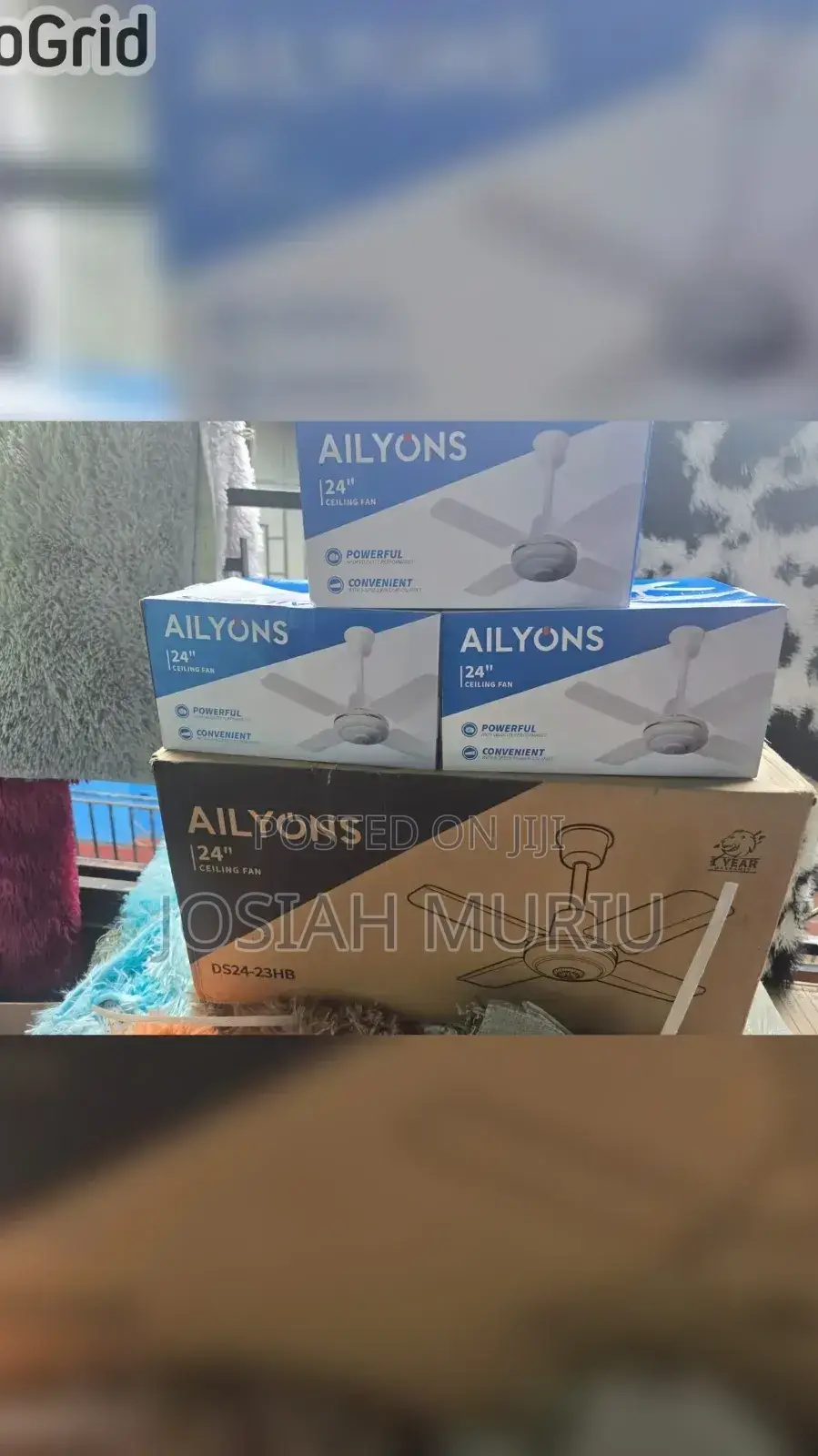 Ailyons 24-Inch Ceiling Fan (Model Ds24-23hb).