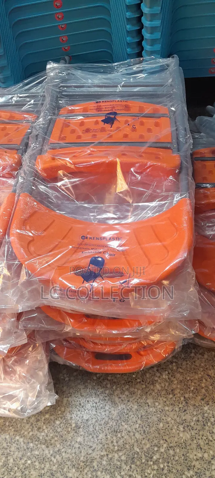 Orange Chairs With Folding Mechanism
