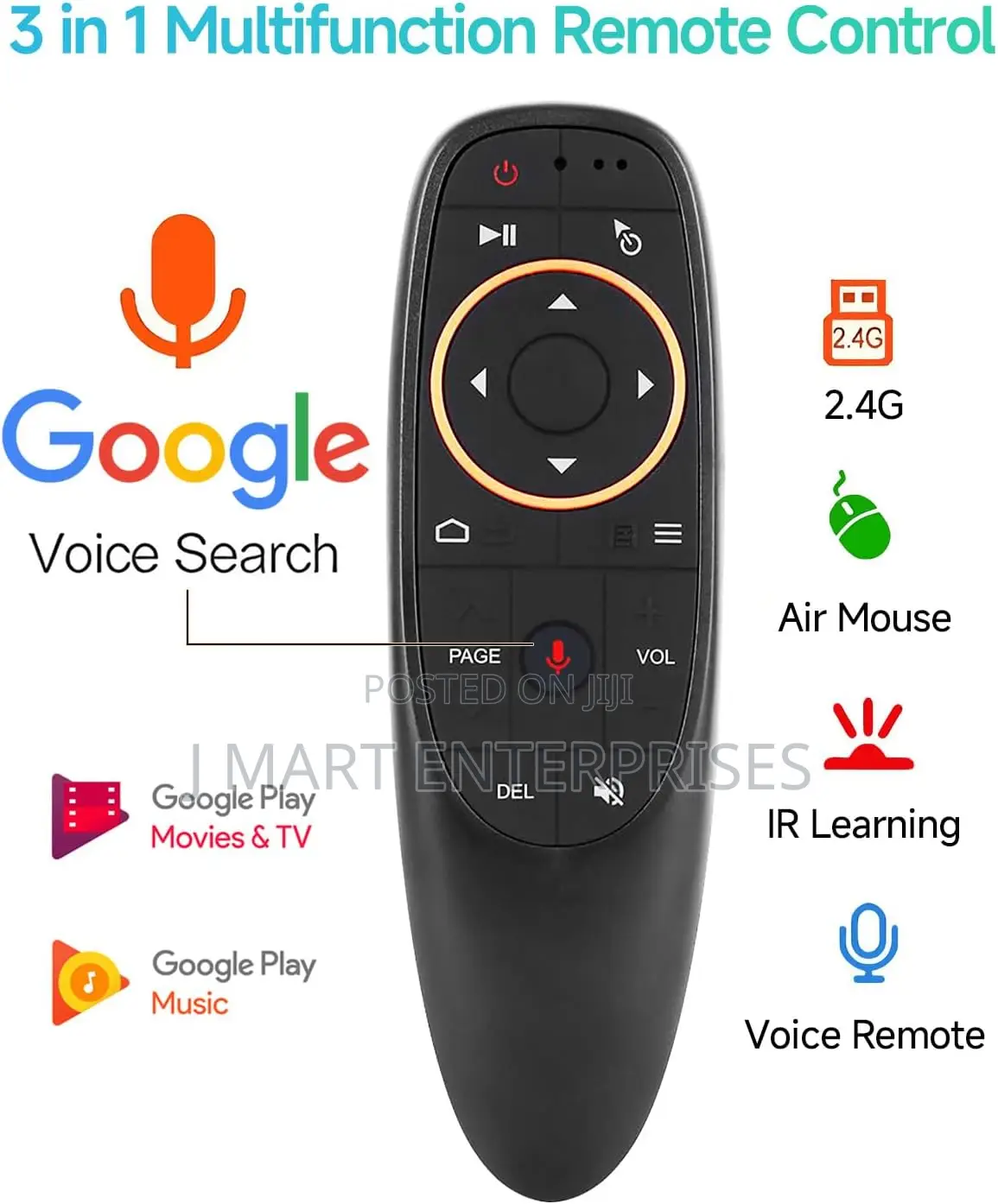 Air Mouse Remote Control, 2.4 GHZ Wireless Voice Remote Contro