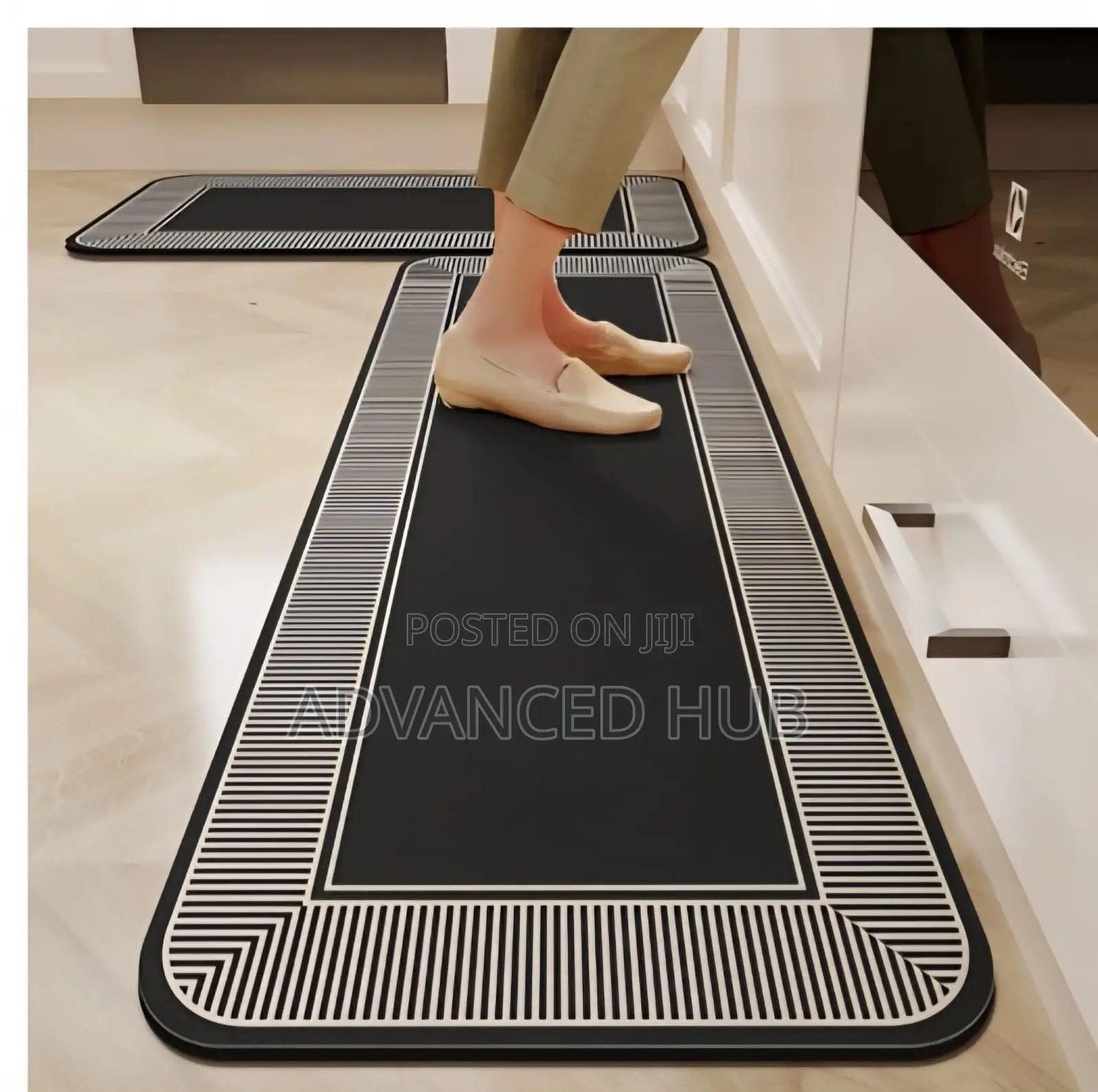2pc Rubber Bottom Antislip Kitchen Mats