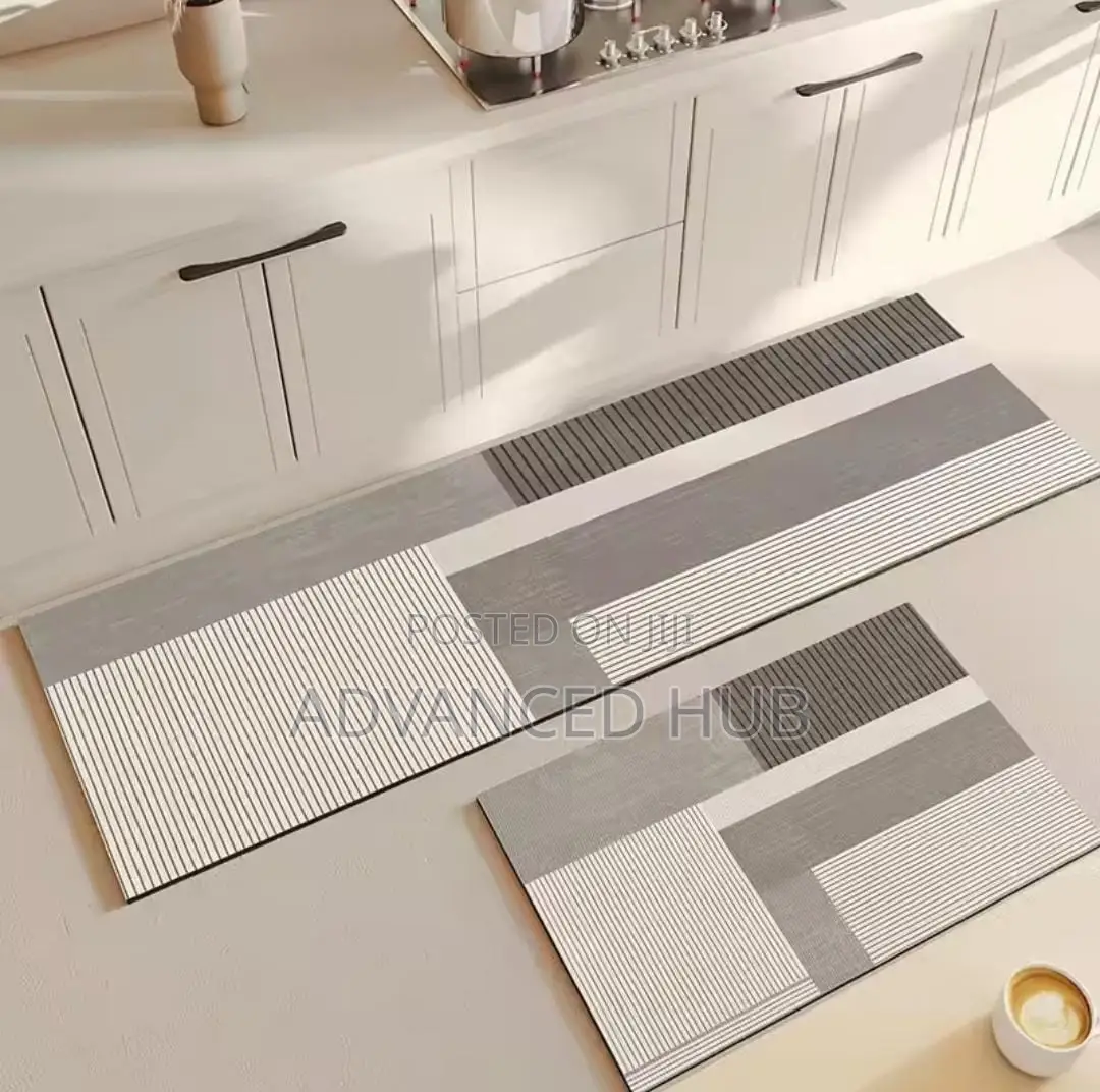 2pc Rubber Bottom Antislip Kitchen Mats