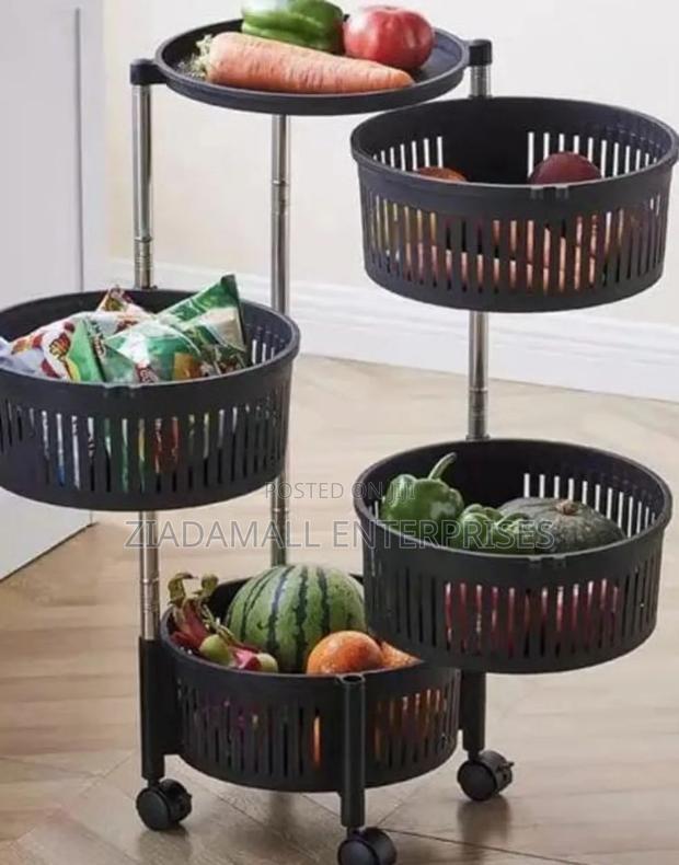 “Premium Multi-Tier Vegetable Fruit Organizer on Wheels”