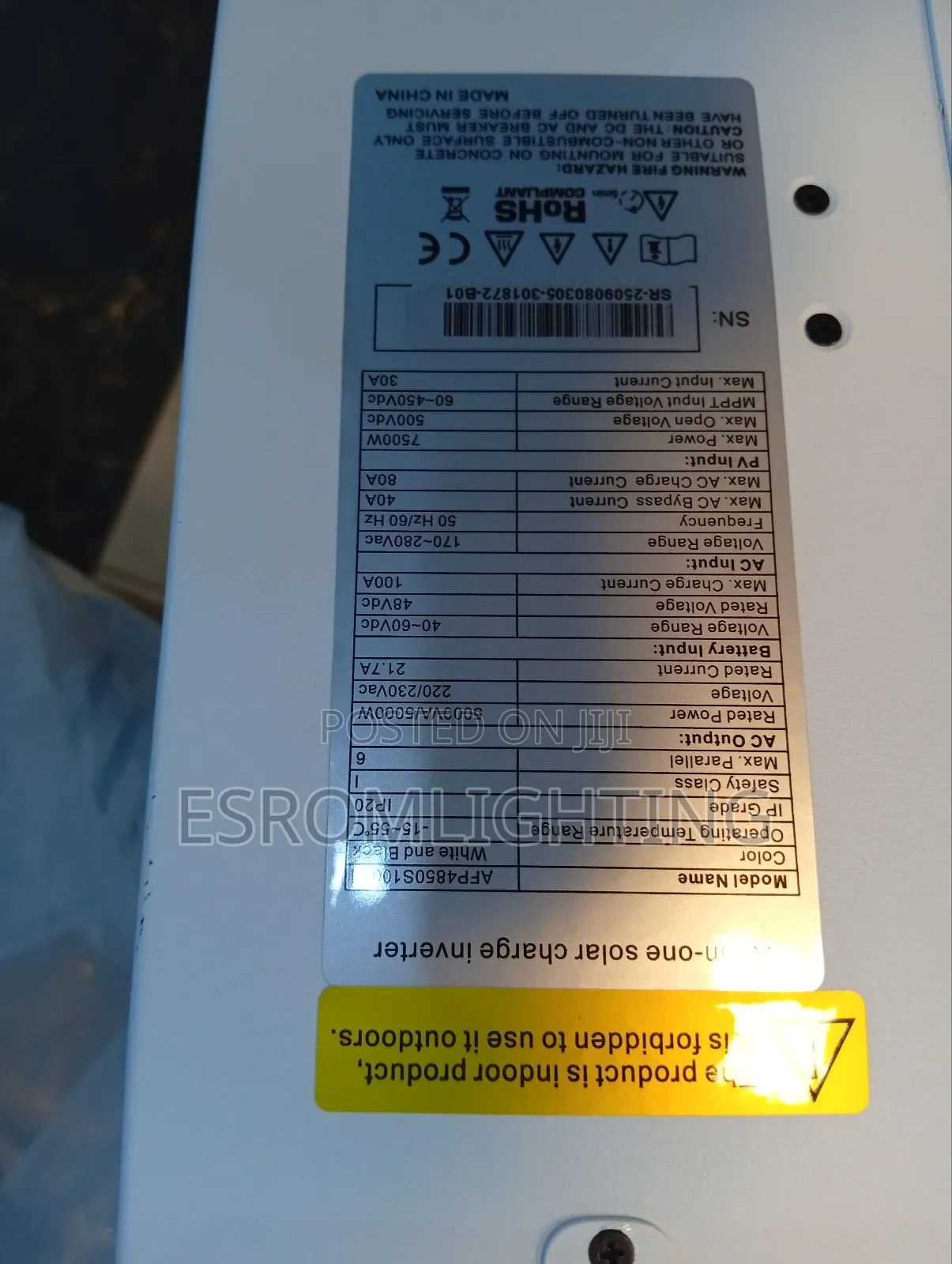  Afp 5kva Solar Inverter – Model Afp4850s10 (48v) 