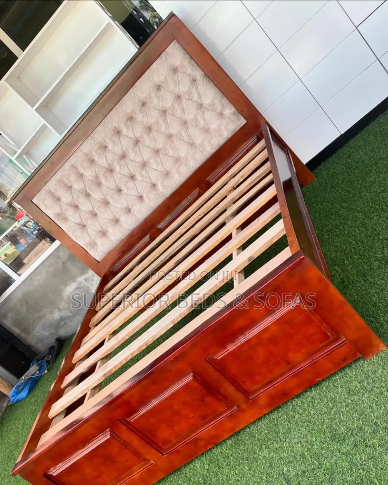 Tufted/Wooden Bed Size 5 by 6