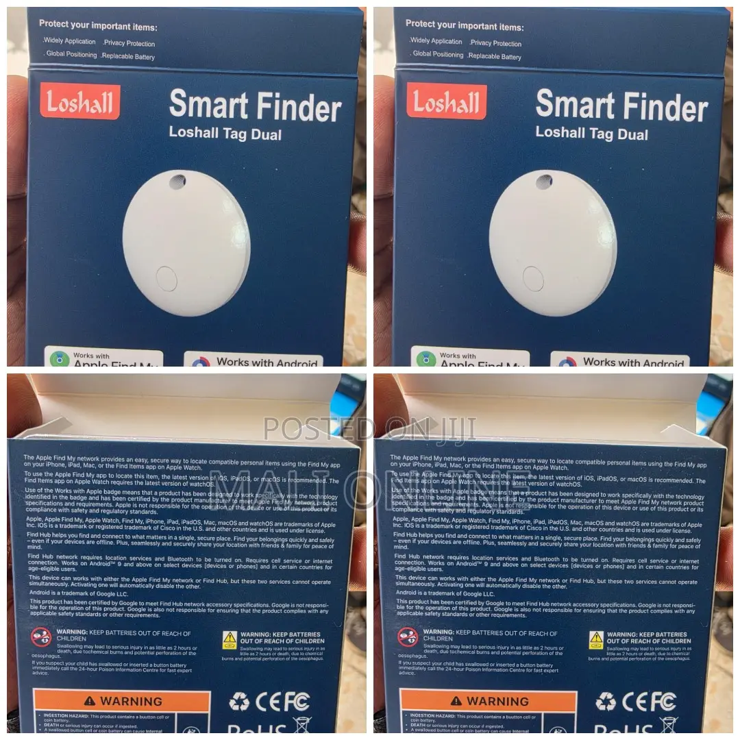 Loshall Smart Finder Tag Dual GPS Bluetooth Tracker for Keys Wallet