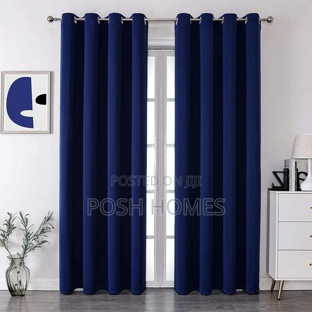 Blue Linen Quality Curtains