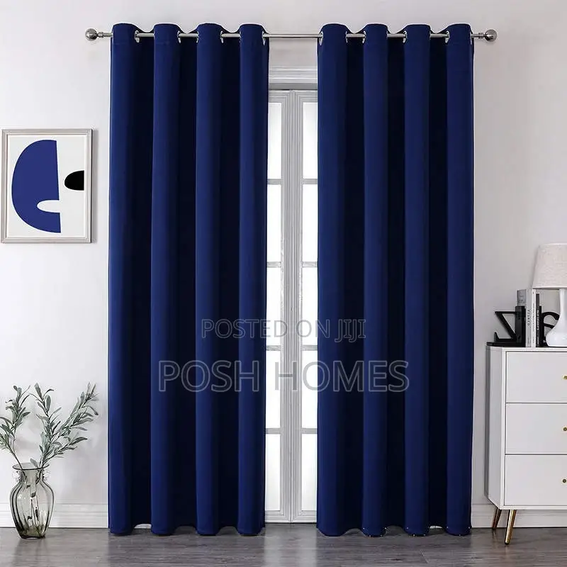Blue Linen Quality Curtains